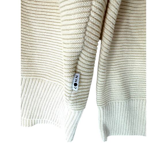NN07 No Nationality Men's Cream Basic Loke Casual Knit Crew Neck Sweater Size XL - Picture 8 of 13